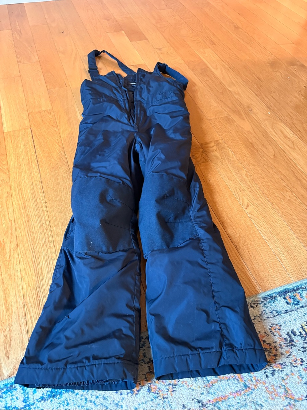 Lands' End Kids Navy Overalls with Adjustable Straps